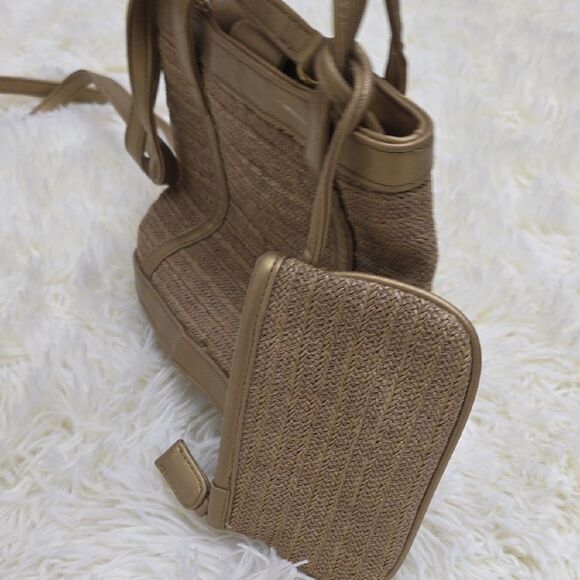 5 For $25 Gold and Tan Shoulder Bags with Natural Fiber Look - Picture 4 of 6